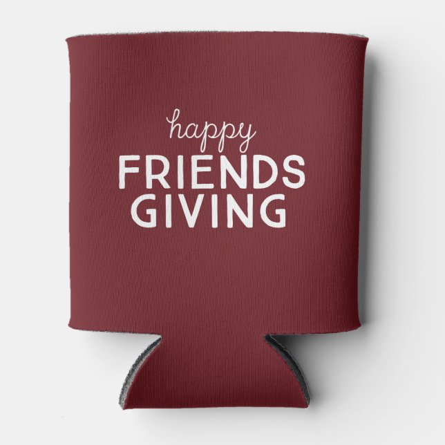 Porta-lata Feliz Dia de Ação de Amizade (Frente)