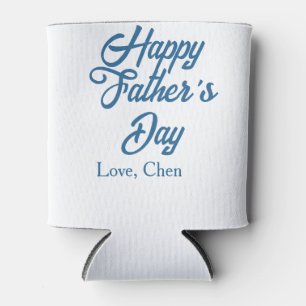 Porta-lata Feliz dia dos pais nome cinza amor melhor papai de