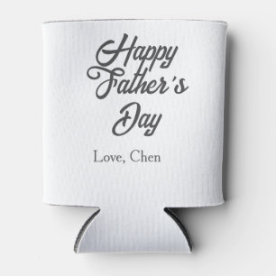 Porta-lata Feliz dia dos pais nome cinza amor melhor papai de
