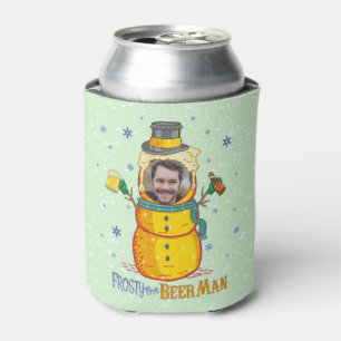 Porta-lata Feliz Feliz Homem de Cerveja, Foto Personalizada d