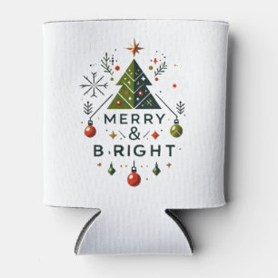 Porta-lata Feliz festiva e Design de árvore de Natal brilhant