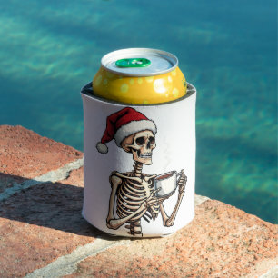 Porta-lata Feliz Halloween Esfregando Papais noeis de Natal