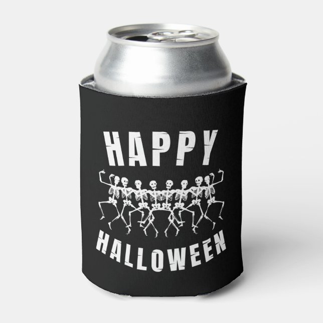 PORTA-LATA FELIZ HALLOWEEN ESQUELETOS DANÇANTES (Can Front)