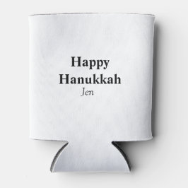 Porta-lata Feliz Hanukkah, seu nome de imagem de texto editáv