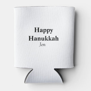 Porta-lata Feliz Hanukkah, seu nome de imagem de texto editáv