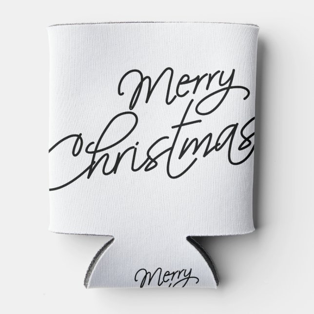 Porta-lata Feliz Natal A Dizer (Desenhado À Mão) (Frente)