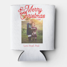 Porta-lata Feliz Natal crianças arcos vermelhas foto elegante