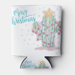 Porta-lata Feliz Natal de cacto de cacto do sudoeste