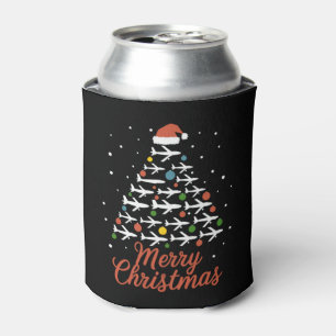 Porta-lata Feliz Natal Férias em Árvore de Avião
