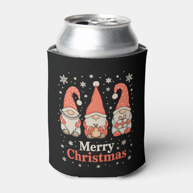 Porta-lata Feliz Natal Gnomo Época de Natal (Can Front)