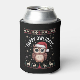 Porta-lata Feliz Natal Owlidays Chapéu do Papai Noel Rena