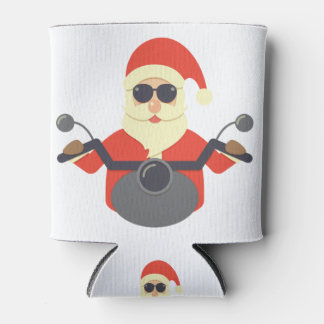 Porta-lata Feliz Natal Papai Noel Moto Biker Harley