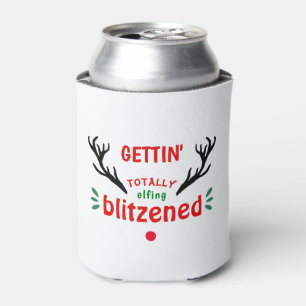 Porta-lata Feliz Natal Totalmente Blitzenado de Reindeer Engr