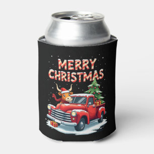 Porta-lata Feliz Natal Vaca das Terras Altas Escocesas Xmas F