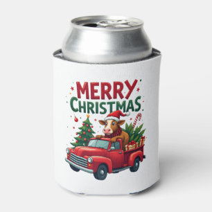Porta-lata Feliz Natal Vaca das Terras Altas Escocesas Xmas F