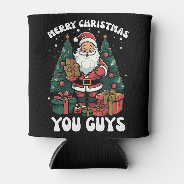 Porta-lata Feliz Natal Você Cara Papai Noel (Frente)