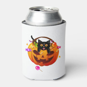 Porta-lata Feliz_ Pata negra de Halloween para o halloween