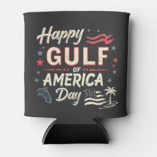 Porta-lata Feliz Patriótico Funny do Golfo da América