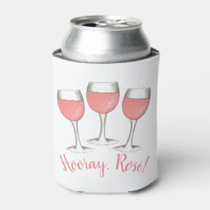 Porta-lata Feliz, Rosé! Rosa Rosa Rosa Esbranquiçada Vidro de