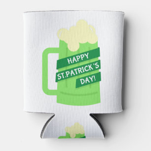 Porta-lata feliz st apóia cerveja verde