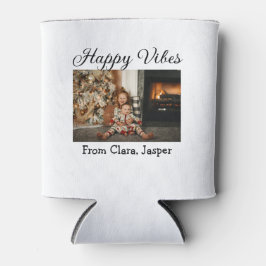 Porta-lata Feliz vibes crianças foto de Natal da família Conv