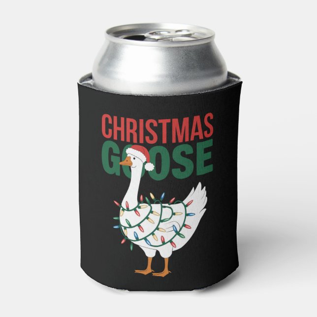 Porta-lata Feriado das Luzes de Ganso de Natal (Can Front)