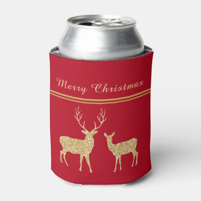 Porta-lata Feriado de Natal bonito e Vermelho (Can Front)