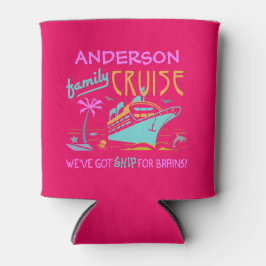 Porta-lata Férias De Cruzeiro Familiar Navio Engraçado | Nome