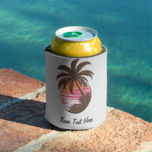 Porta-lata Férias de Verão de Palma de Praia Sunset Personali