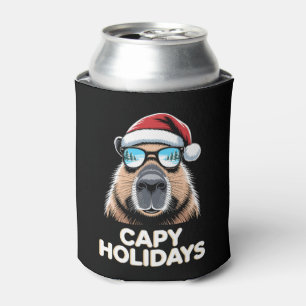 Porta-lata Férias do Capy Natal Capivara Óculos de Sol Papai