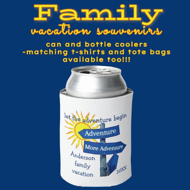 Porta-lata Férias Familiares Deixem a Aventura Começar (Criador carregado)