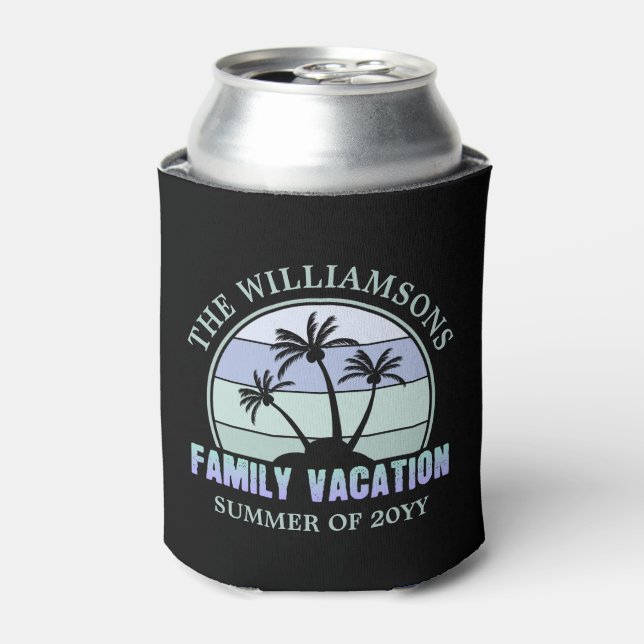 Porta-lata Férias Familiares Personalizadas Ilha Tropical de  (Can Front)