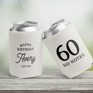 Porta-lata Festa de 60 anos Pessoal Minimalista