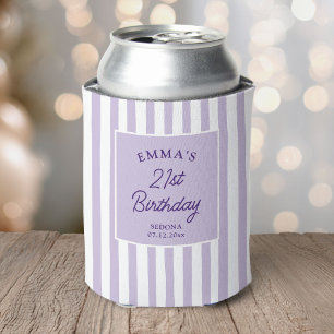Porta-lata Festa de Aniversário de 21 anos Personalizada com