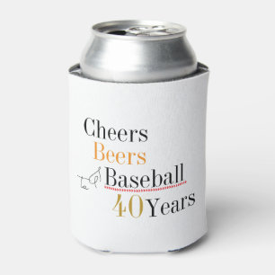 Porta-lata Festa de Aniversário de 40 anos Cheers Beers e Bas