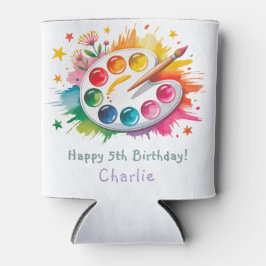 Porta-lata Festa de aniversário de Arte da Paleta de Pintura