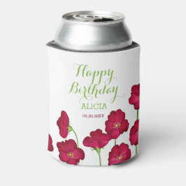 Porta-lata Festa de aniversário Elegante Vermelho Cultivo de 