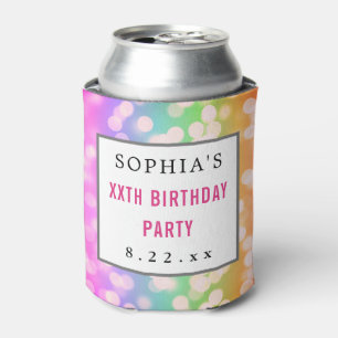 Porta-lata festa de aniversário Favor Moderno Tipografia Bok