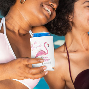 Porta-lata Festa de aniversário Flamingo Rosa Personalizada