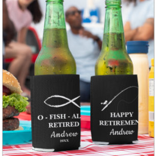 Porta-lata Festa de Aposentadoria Tema Pesca