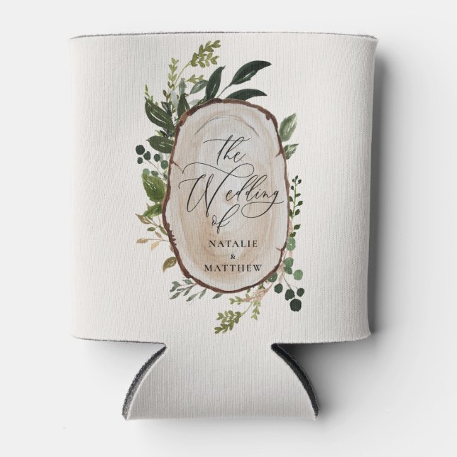 Porta-lata Festa de casamento Botânica Elegante (Frente)