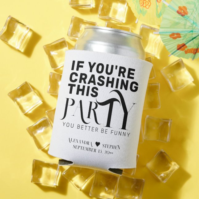 Porta-lata Festa de casamento Engraçado Citação de Casamento  (Verão in situ)