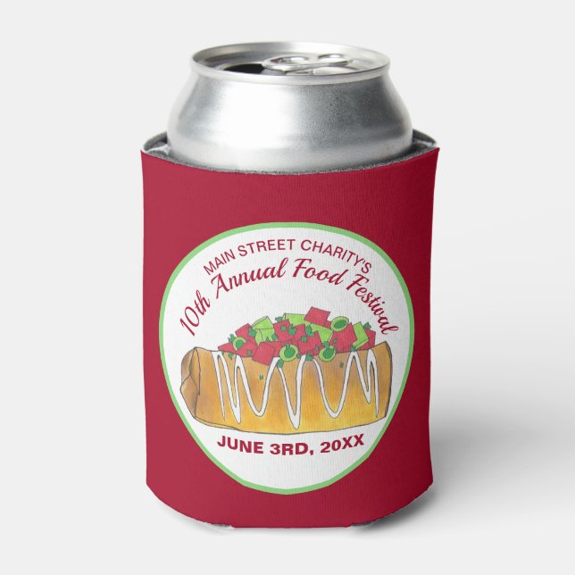 Porta-lata Festa de Comida de ex-texto mexicano Chimichanga (Can Front)