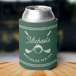 Porta-lata Festa de Despedida de Golfe Diversão na Última Bal<br><div class="desc">Atira a diversão! Esta festa de solteiro de golfe pode refrigerar o refrigerante mantém bebidas frias,  ri correndo e são o presente perfeito para os padrinhos de casamento e a festa de fim de semana.</div>