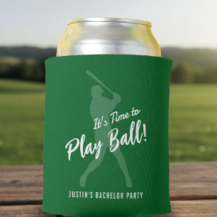 Porta-lata Festa de Despedida de Solteiro de Beisebol É Hora 