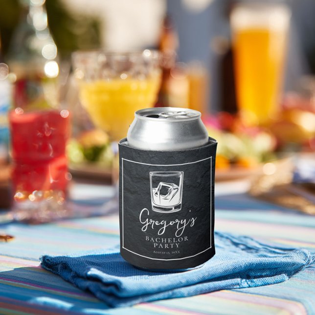 Porta-lata Festa de despedida de solteiro moderna e elegante (Criador carregado)