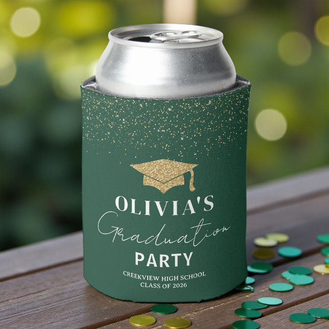 Porta-lata Festa de Formatura Verde Personalizada (Criador carregado)