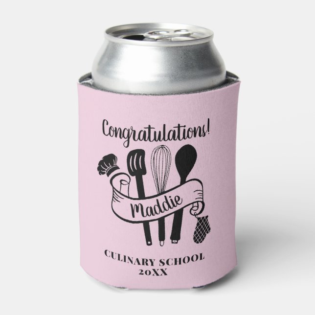 Porta-lata Festa de Graduação de Chef Personalizada  (Can Front)