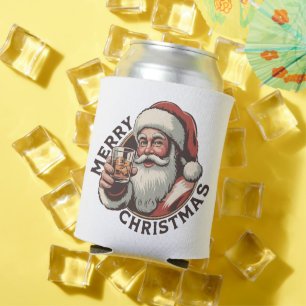 Porta-lata Festa de Natal Bebendo Bourbon Amante de Whisky