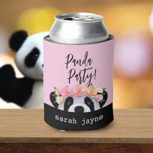 Porta-lata Festa de Panda Fria Personalizada Cor-de-Rosa Fres